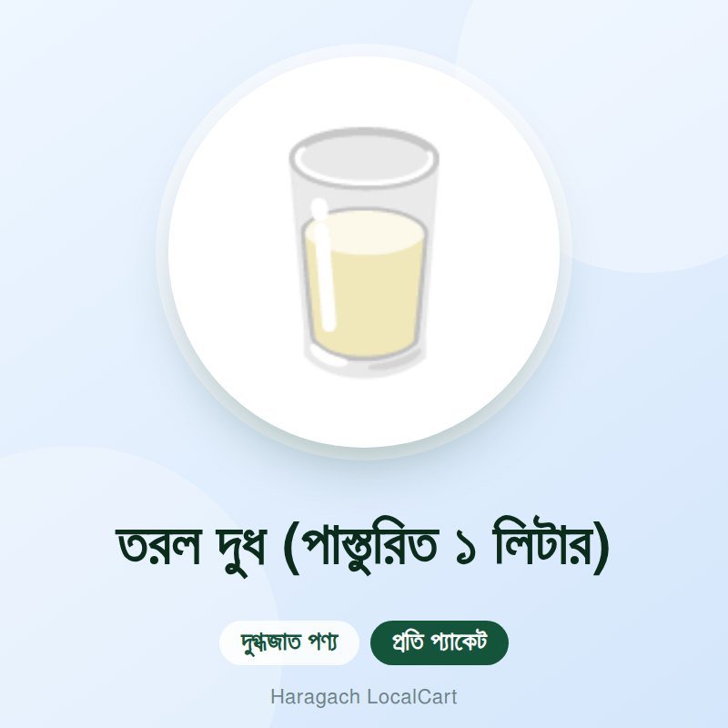 তরল দুধ (পাস্তুরিত ১ লিটার)