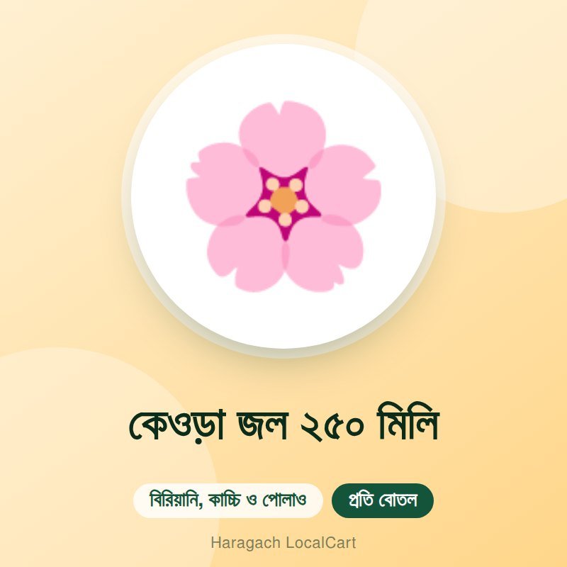 কেওড়া জল ২৫০ মিলি