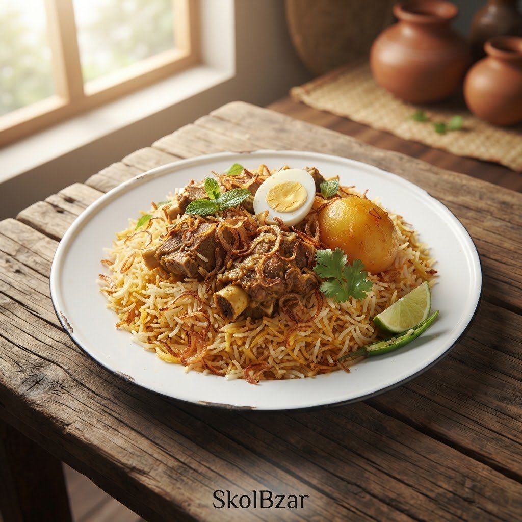 খাসির কাচ্চি বিরিয়ানি (১ প্লেট)