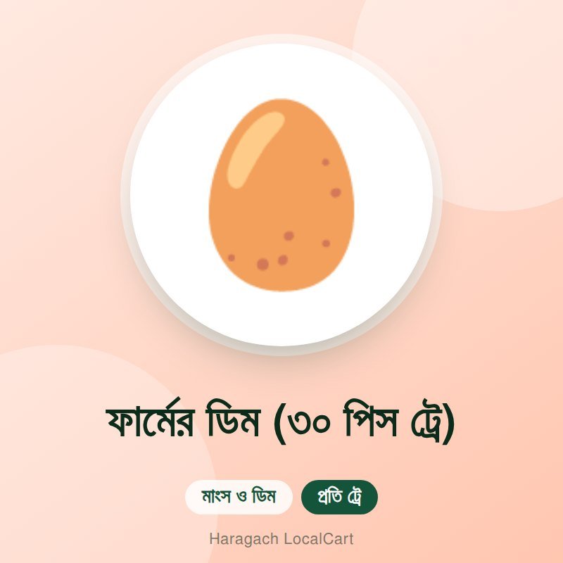 ফার্মের ডিম (৩০ পিস ট্রে)